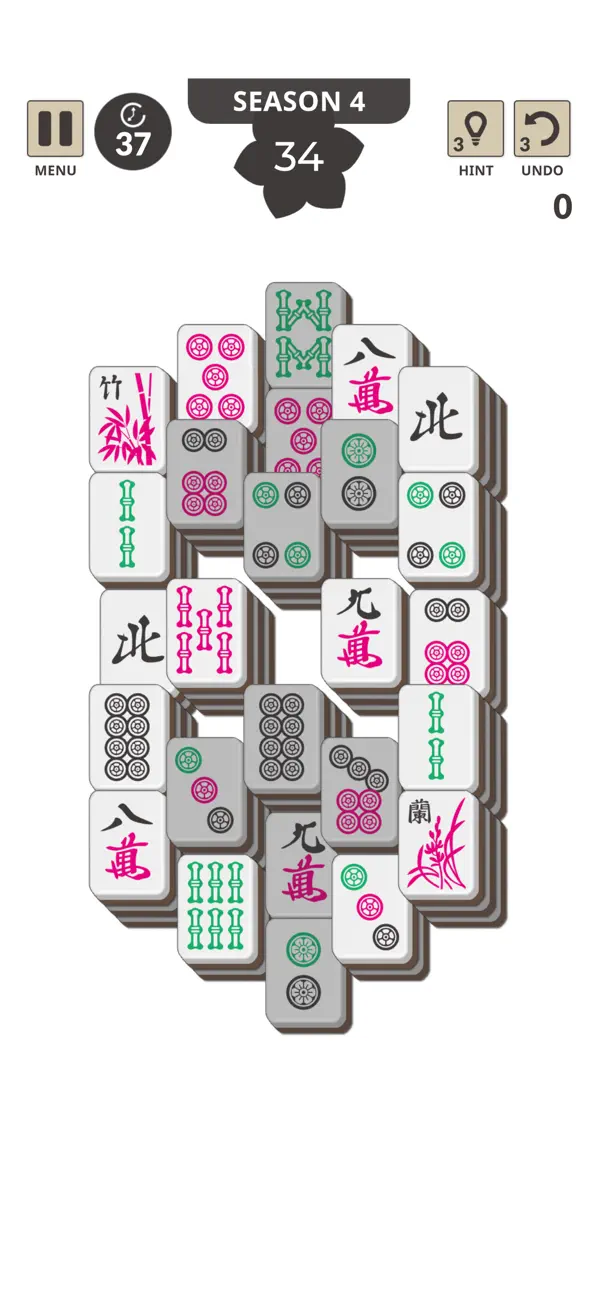 #2. Mahjong Solitaire 100 (iOS) Por: ShovelGames Inc.