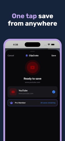 ClipCrate - AI Video Saver screenshot