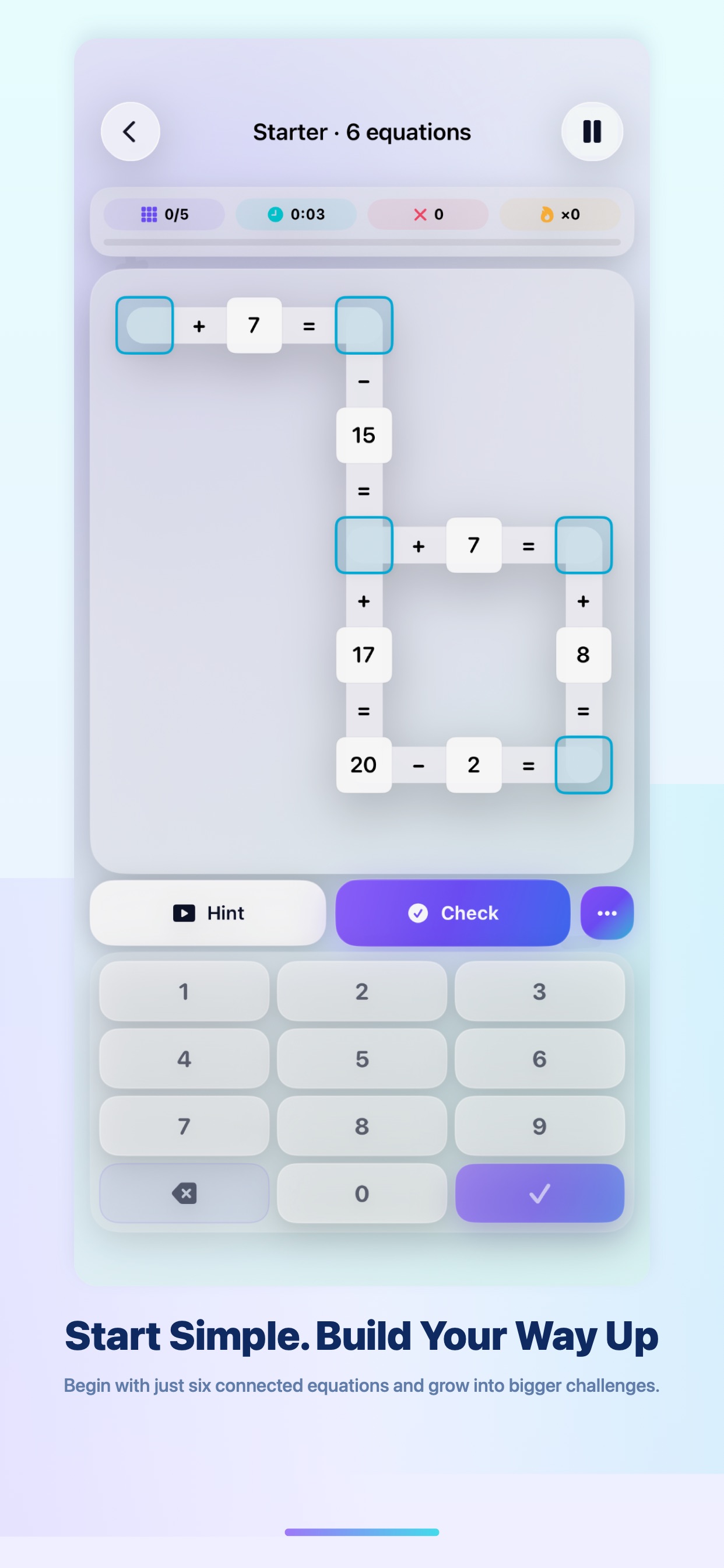 Screenshot 1 of MathCross: Number Crossword