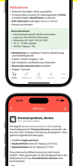 Screenshot von Rettungsdienst App auf dem iPhone 2