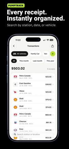 PumpTrack: Fuel Receipts Screenshot 2 of 5