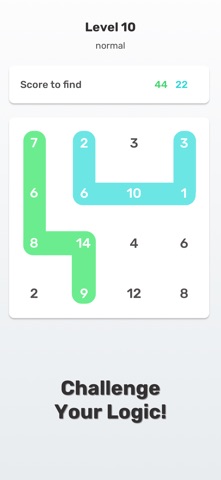 Path Score: Math Puzzle iPhone screenshot