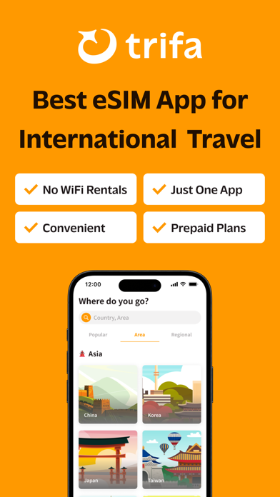 trifa - Travel eSIM Store App Screenshot