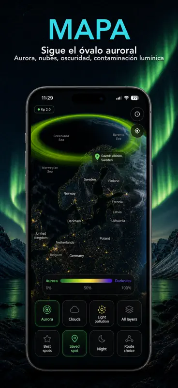 AuroraMe: Aurora Forecast Map screenshot 5 of 6