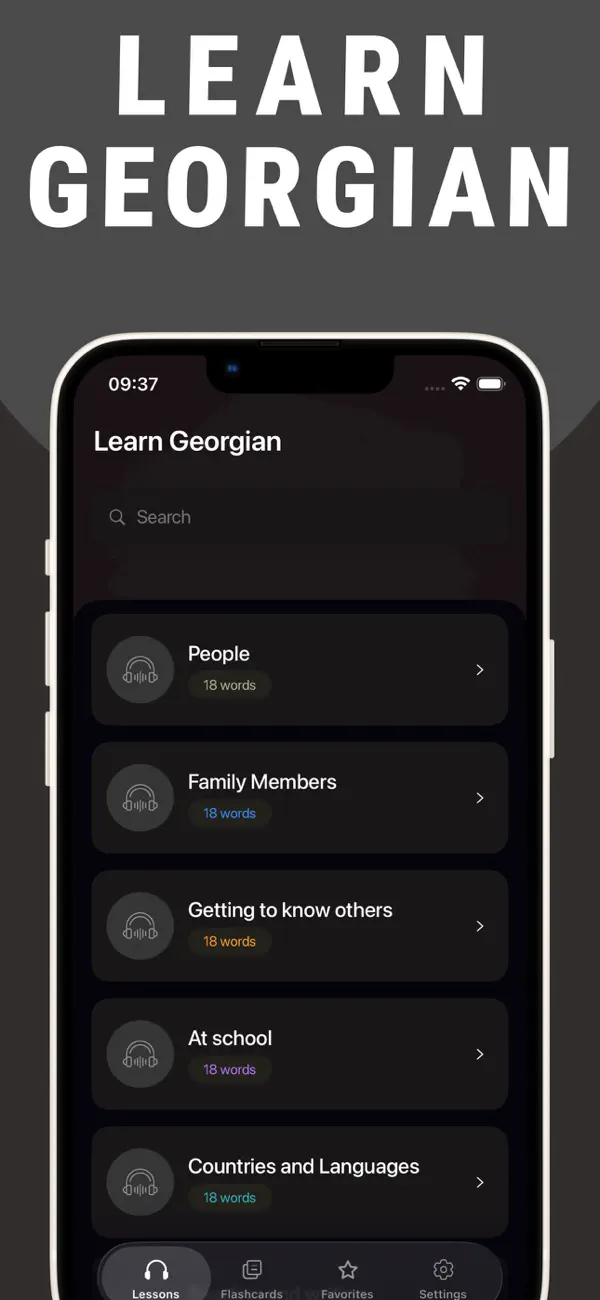 Screenshot #1 pour Learn Georgian - Lentil