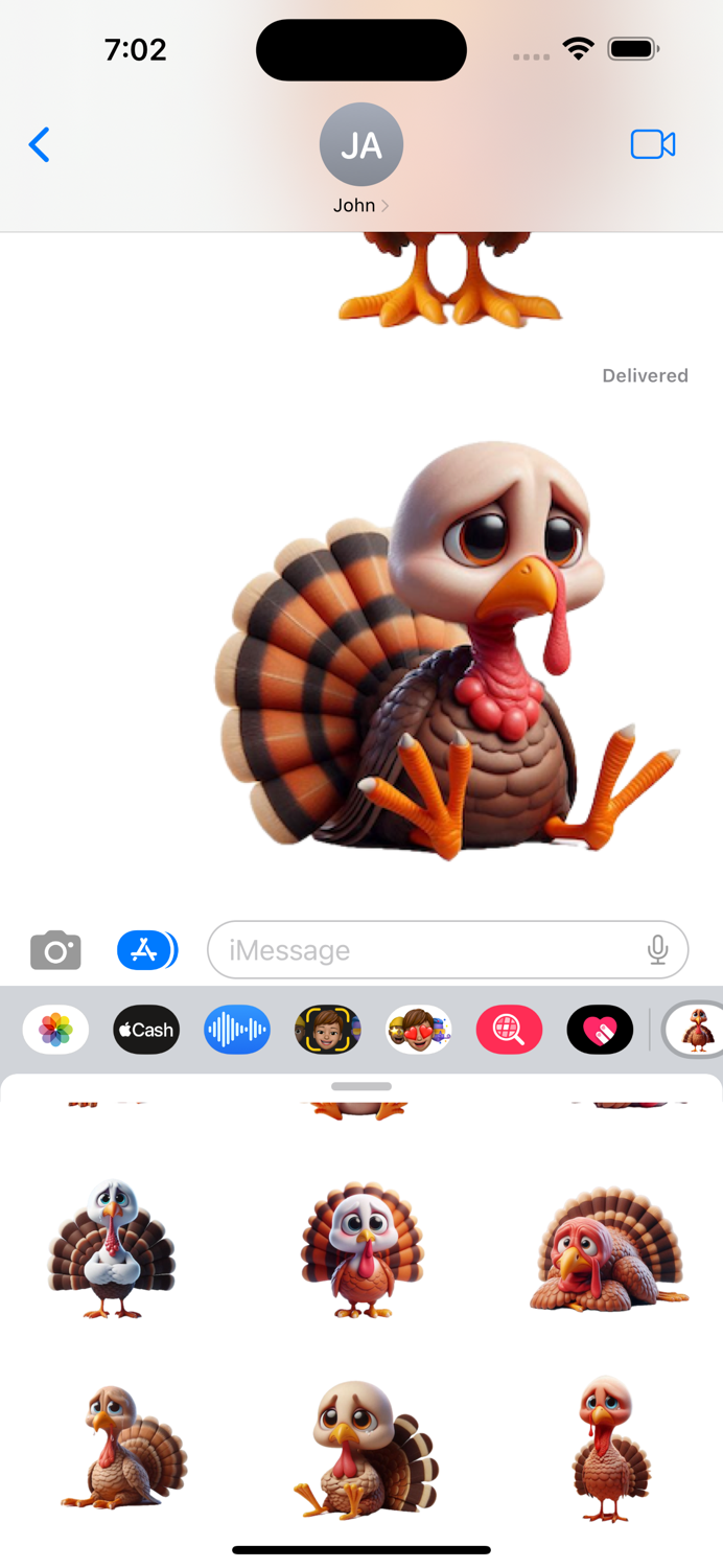 Sad Turkey Stickers