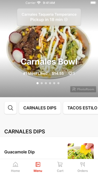 Carnales Taqueria iPhone screenshot 2 - Food & Drink app