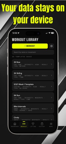FreeWOD: Workout Tracker iPhone screenshot