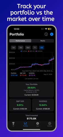 Stock Battle: Compare Stocks iPhone screenshot