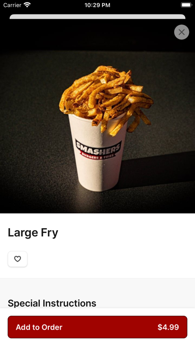 Smashers Burgers & Fries iPhone screenshot 3 - Food & Drink app