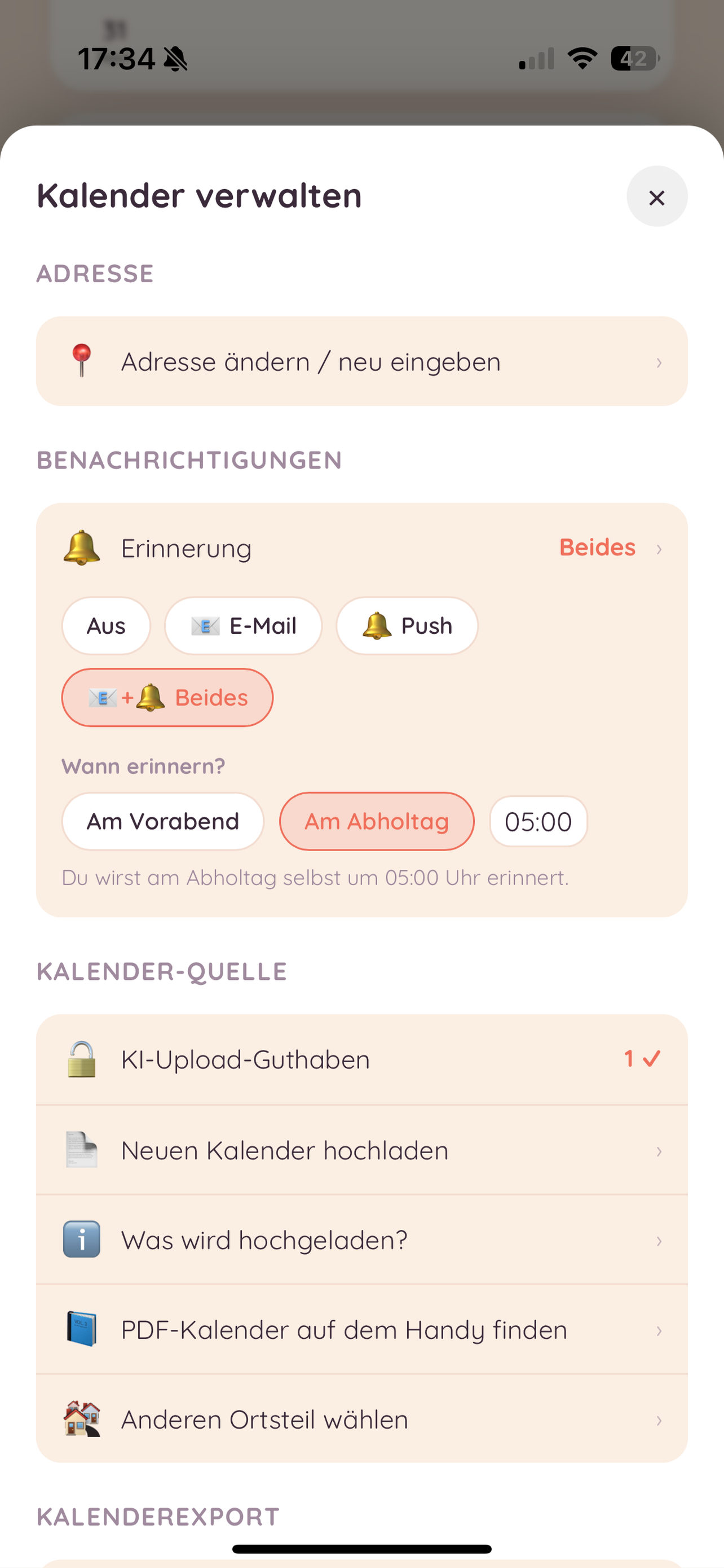 Müll-Kalender screenshot 8