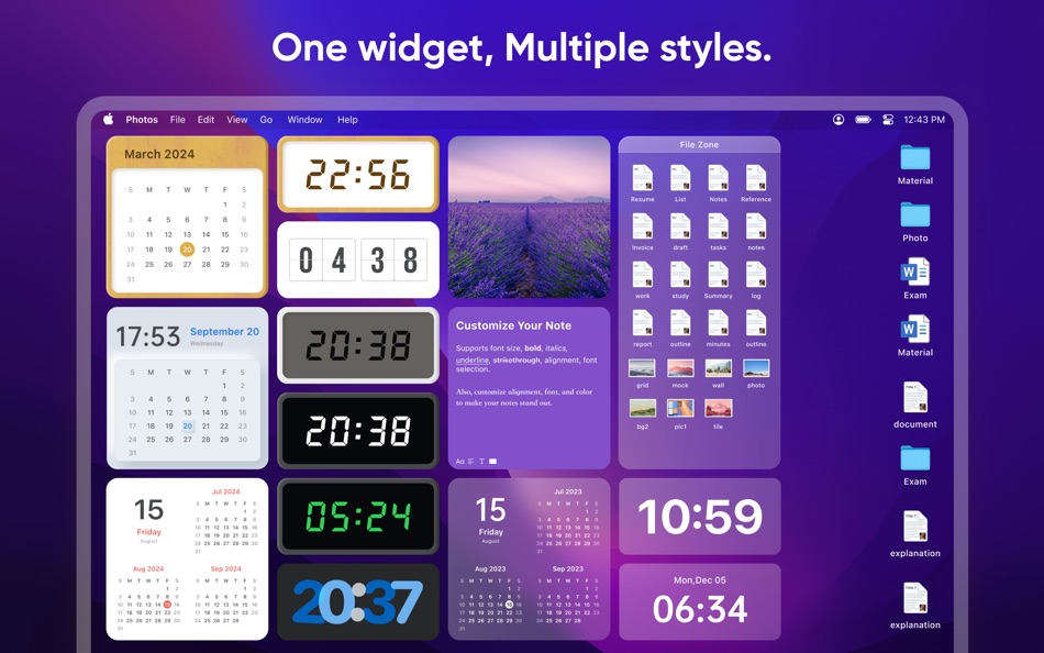 #5. DeskWidgets - Color Widgets (macOS) بواسطة: 建利 陈