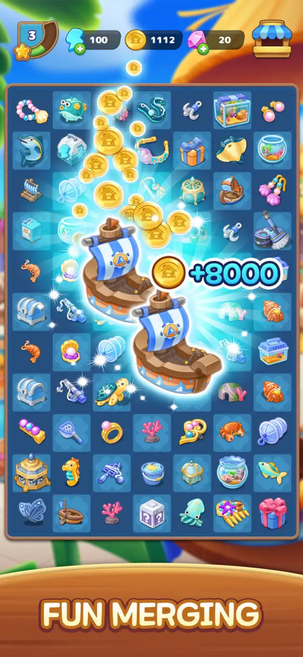 Merge Village : Merge Game iOS Mod IPA screenshot 4 - iOS game interface