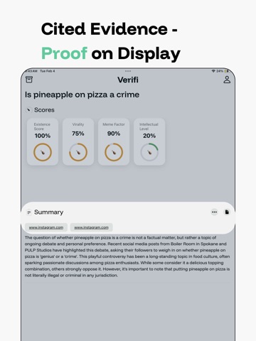 Verifi - Fact checker iPad screenshot