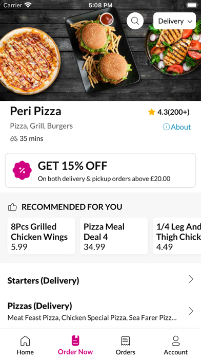 Peri Pizza Screenshot
