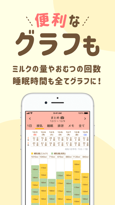 授乳ノート-産後の子育てに!共有できる育児・成長記録のスクリーンショット - 3