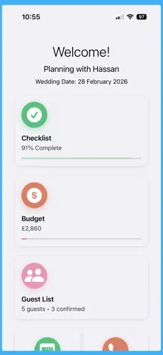 PlanMyWedding Screenshot 1