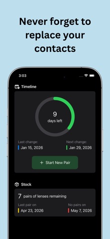 Lensly - Contact Lens Tracker Screenshot 1 of 6