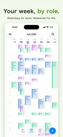 Calendoc: Parallel Calendars iPhone screenshot