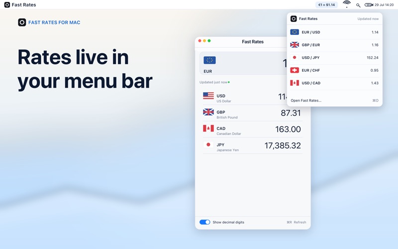 Screenshot #1 pour Fast Rates : Convertisseur de