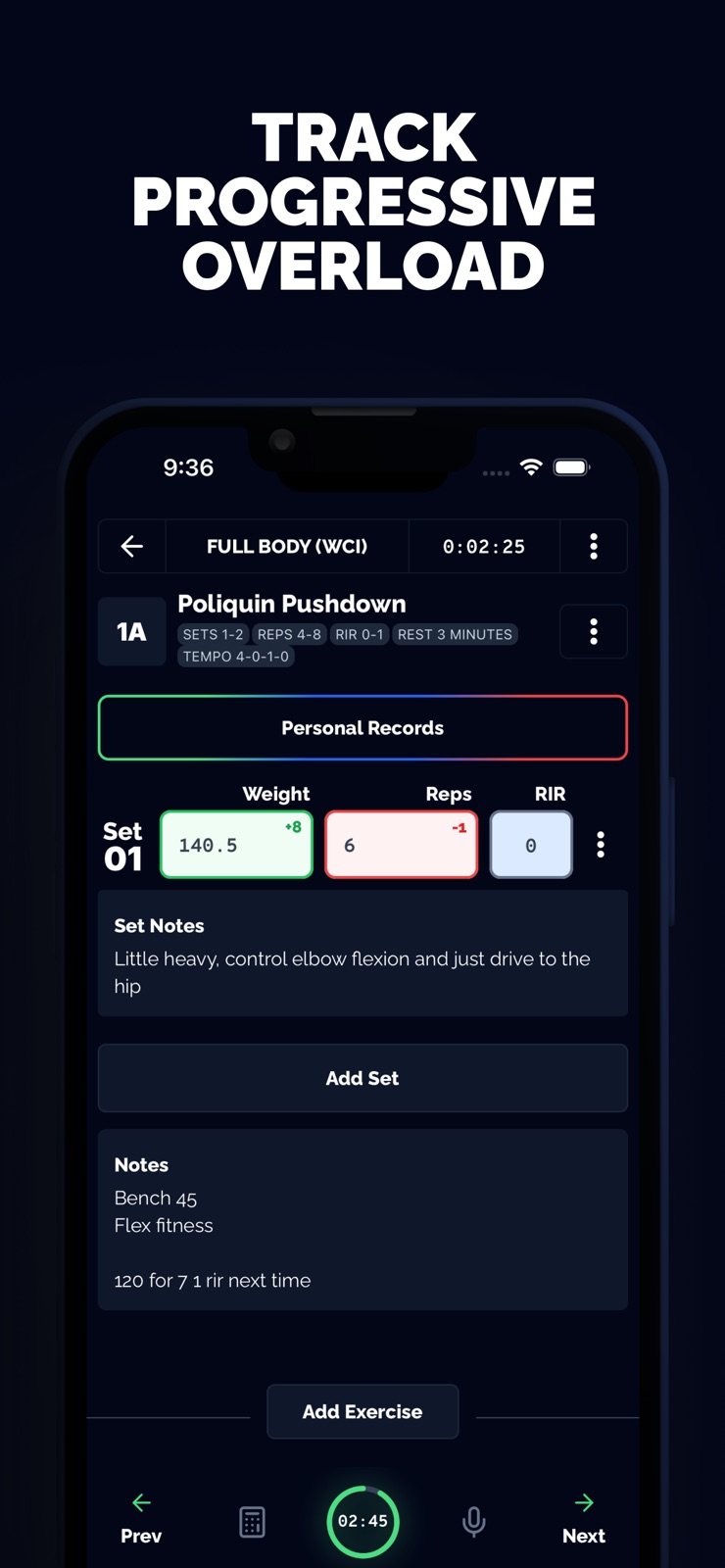 Tracked: Workout & Nutrition iphone screenshot 1