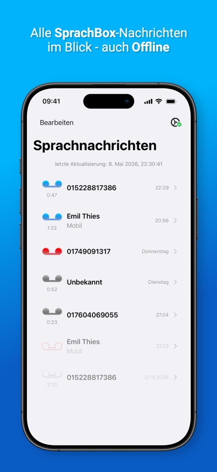 #1. SprachBox - Festnetz Voicemail (iOS) 来自: Emil Thies