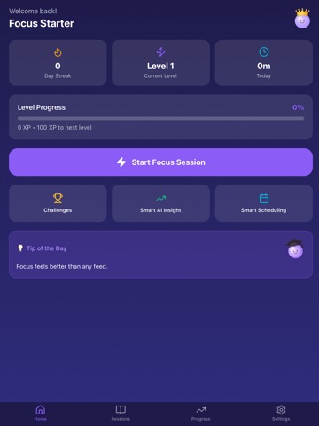 Focus Quest - Pomodoro Timer iPad screenshot