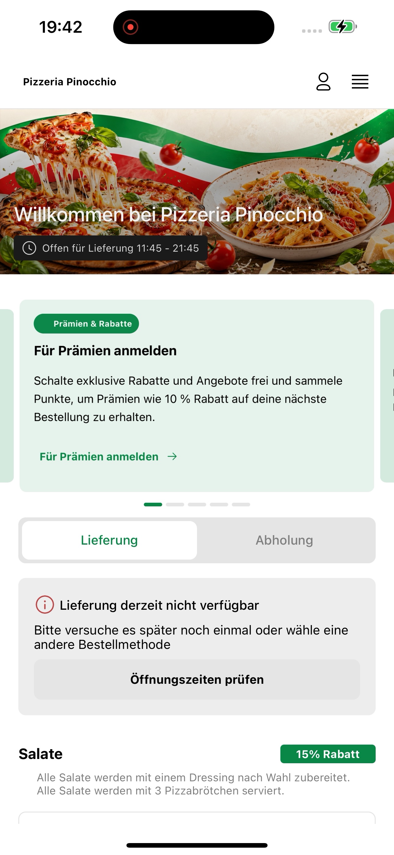 Screenshot 1 of Pizzeria Pinocchio Grevenbroic