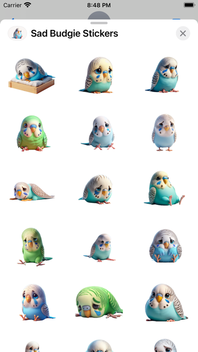 Screenshot #1 pour Sad Budgie Stickers