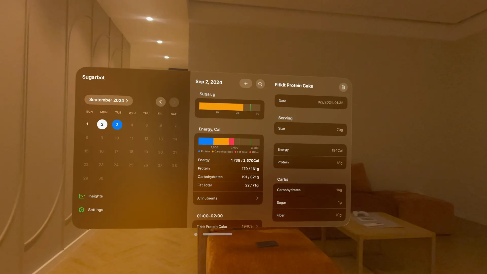 SugarBot Sugar Calorie Tracker screenshot