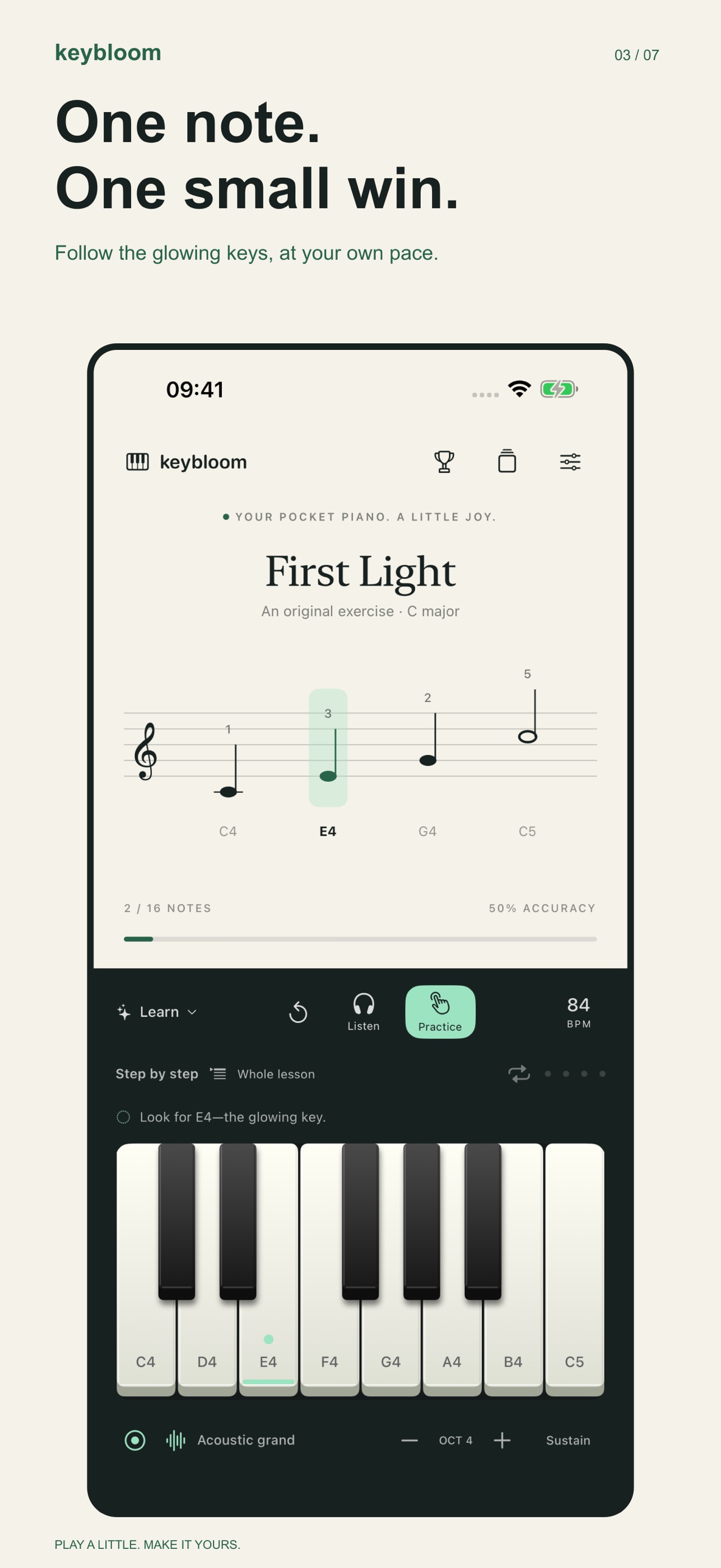 Screenshot 3 of Keybloom: Pocket Piano