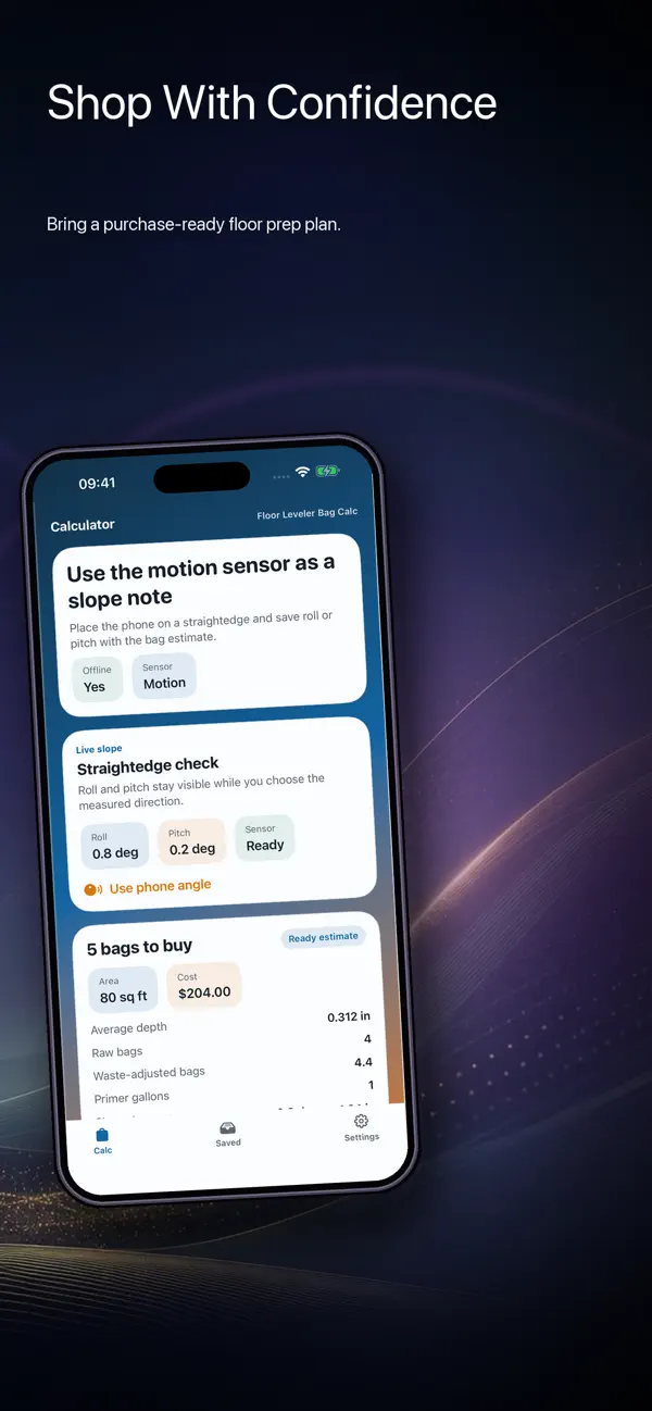 Screenshot #3 pour Floor Leveler Bag Calc