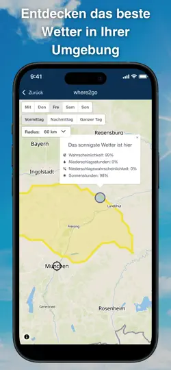 Screenshot von Meteoblue Wetter & Karten auf dem iPhone 6