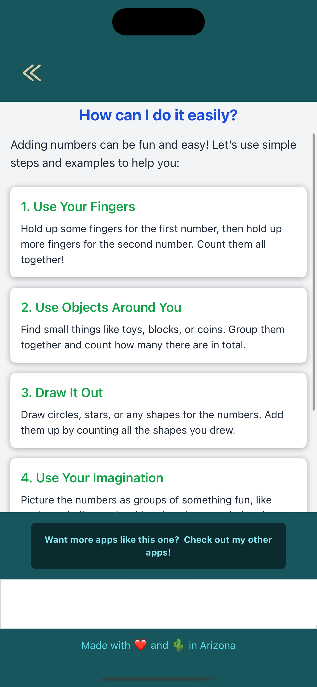 Addition Math Flashcards
