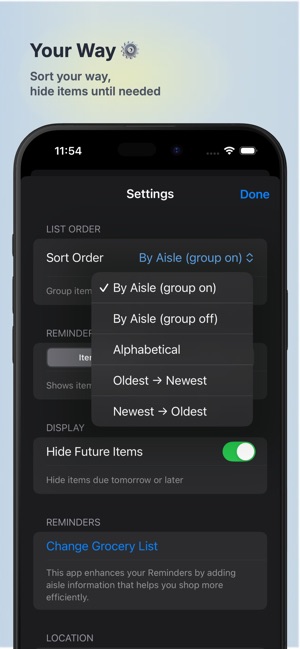 Reminders Grocery List For Apple Watch AisleMate: Grocery Aisle