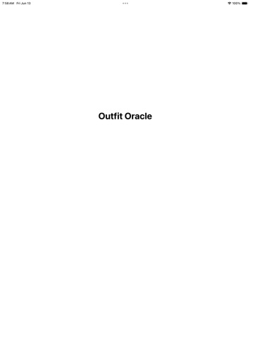 Outfit Oracle iPad screenshot