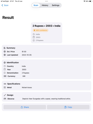 Coin Scanner・Value Identifier iPad screenshot