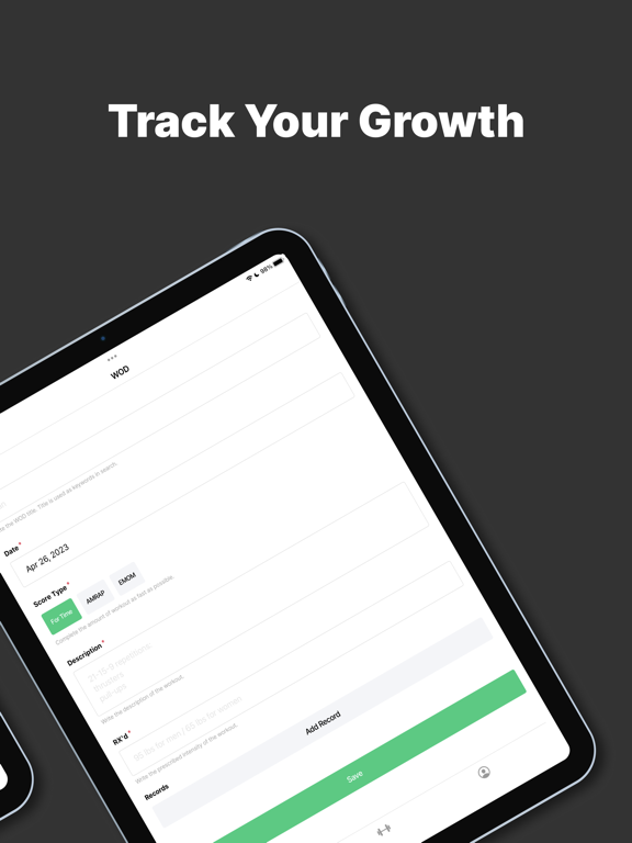 Daily WOD - Log your wods iPad screenshot 2 - Sports app