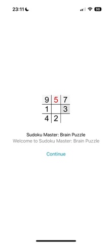 Sudoku Master: Brain Puzzle iPhone screenshot