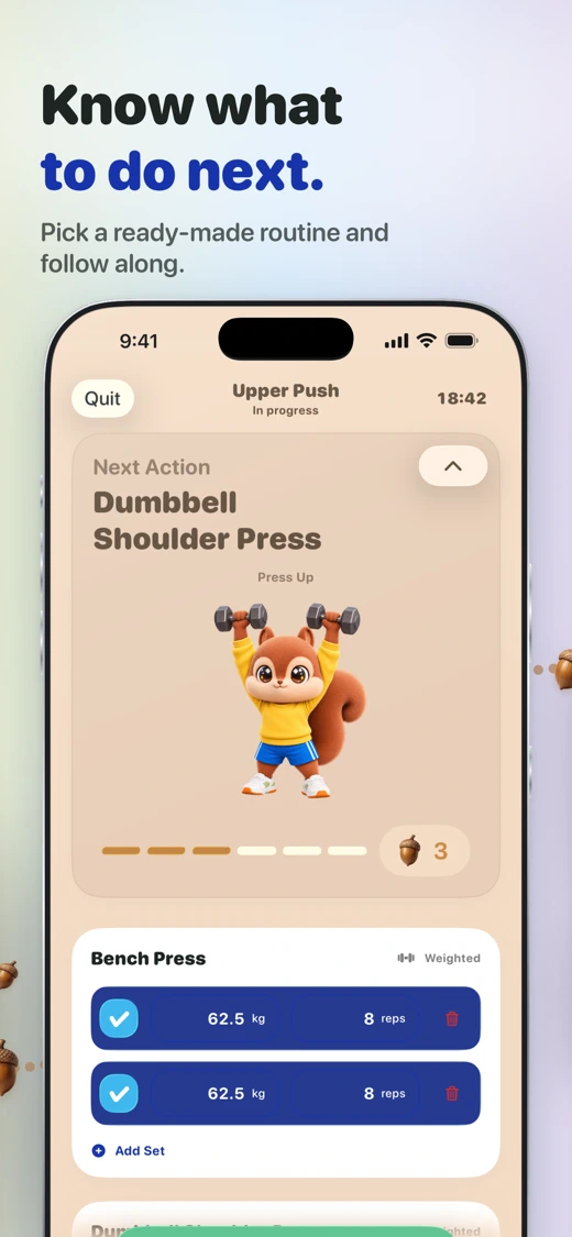 AcornSet: Workout Tracker screenshot 4