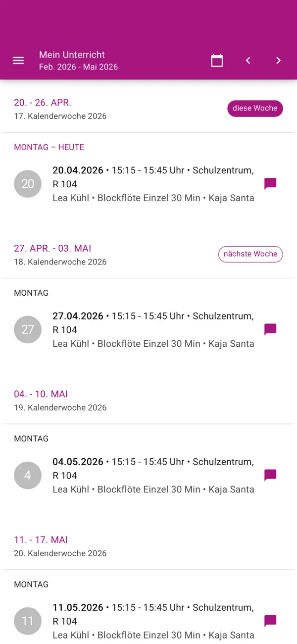 Screenshot #2 pour Musikschule Unterer Neckar