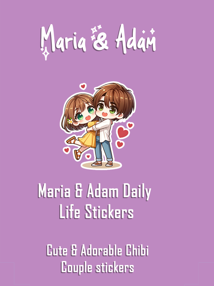 Maria and Adam Couple Stickers