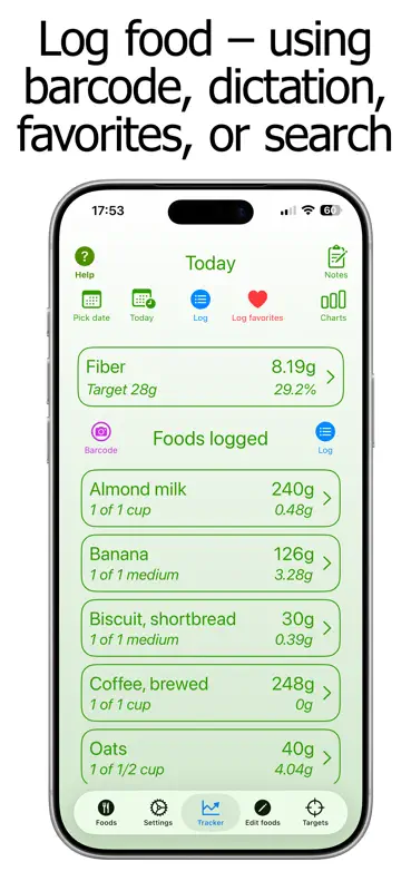 Fibre Counter and Tracker screenshot 1 of 10
