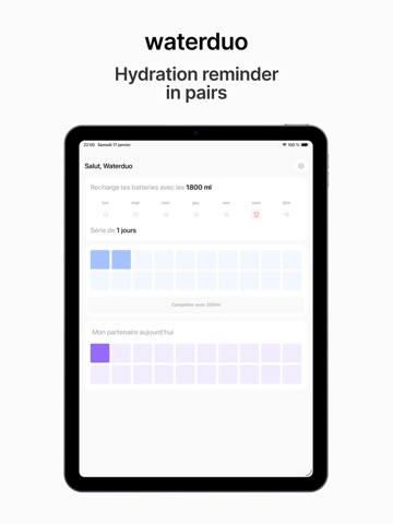WaterDuo: Water Tracker Duo iPad screenshot
