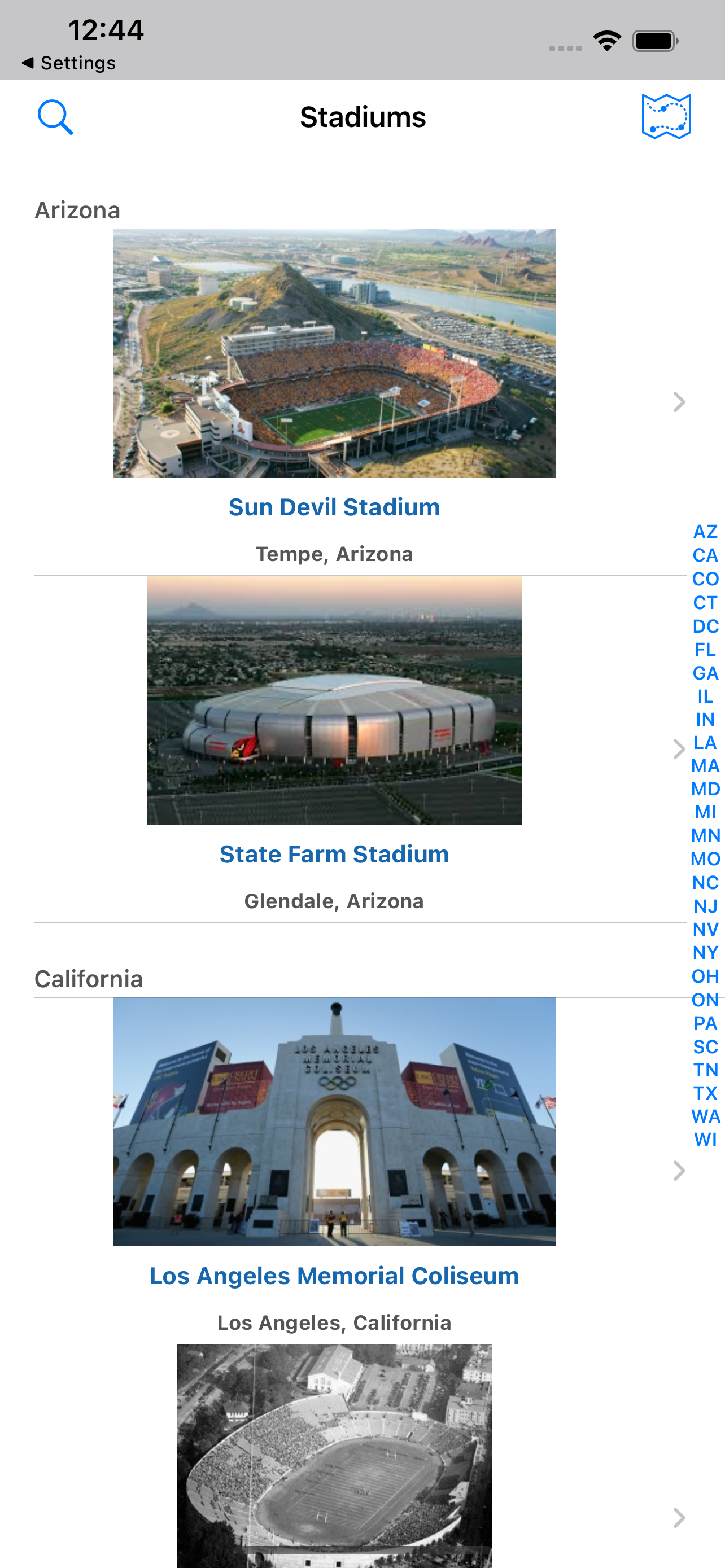 Stadiums of Pro Football