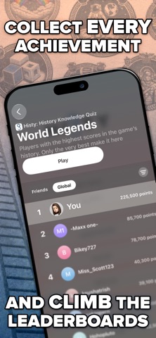 Histy: Great History Quiz Game iPhone screenshot