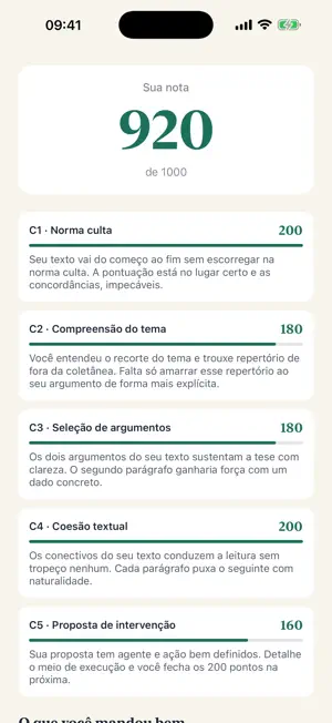 Redação ENEM: Corretor NotaMil screenshot 2