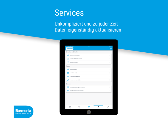 Barmenia iPad screenshot 2 - Finance app