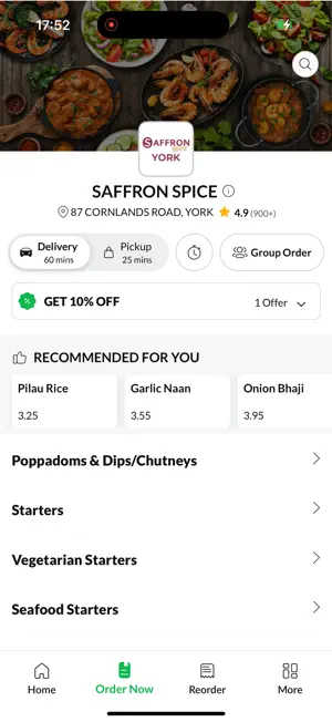 Saffron Spice York screenshot 2