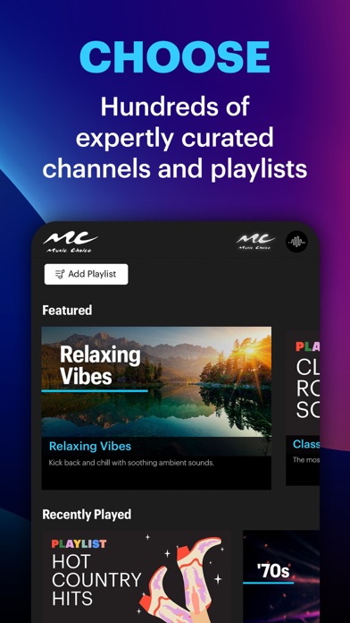 Music Choice: Ad-Free Music Screenshot